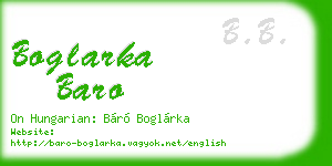 boglarka baro business card
